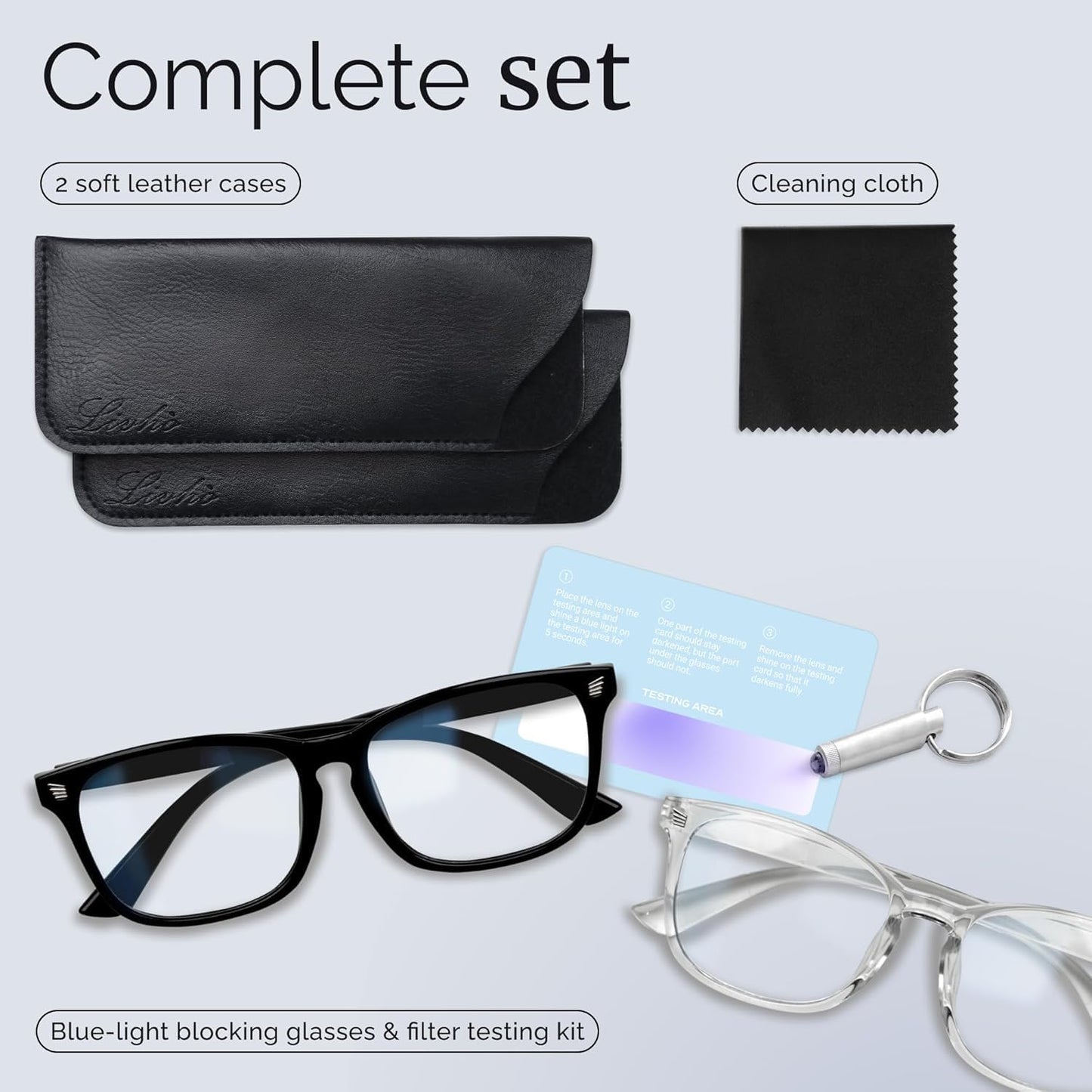 High Tech Blue Light Glasses - Advanced 99% Blue Light Blocking Computer Glasses - anti Eyestrain & UV Glare Protection